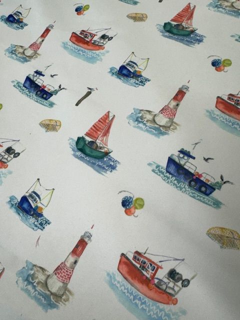 Chatham Glyn William Morris Fishing Boats Outdoor Fabric