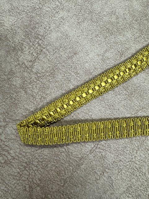 Upholstery Flat Braid Trim - Lime Gold