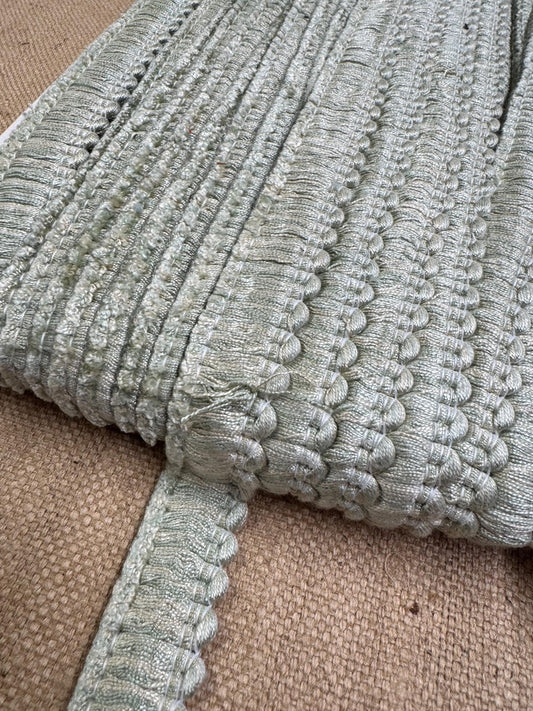 Upholstery Brush Fringe/ Ruche Trim - Light Mint Green