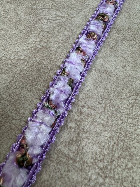 Upholstery Luxury Tufted Boucle Braid Trim - Bright Lilac