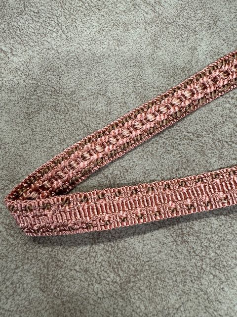 Upholstery Flat Braid Trim - Old Pink