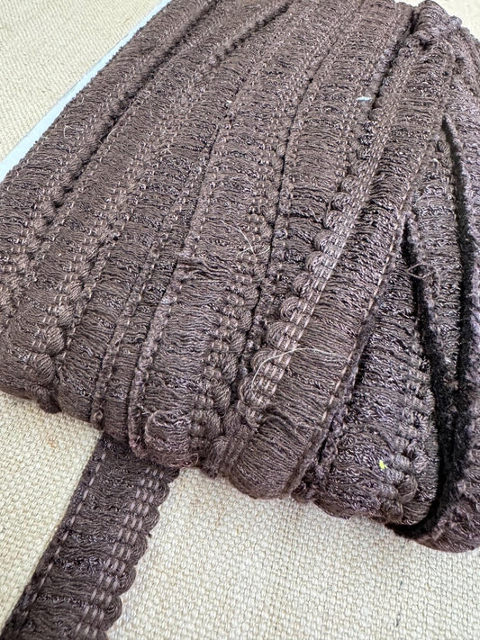 Upholstery Brush Fringe/ Ruche Trim - Dark Chocolate