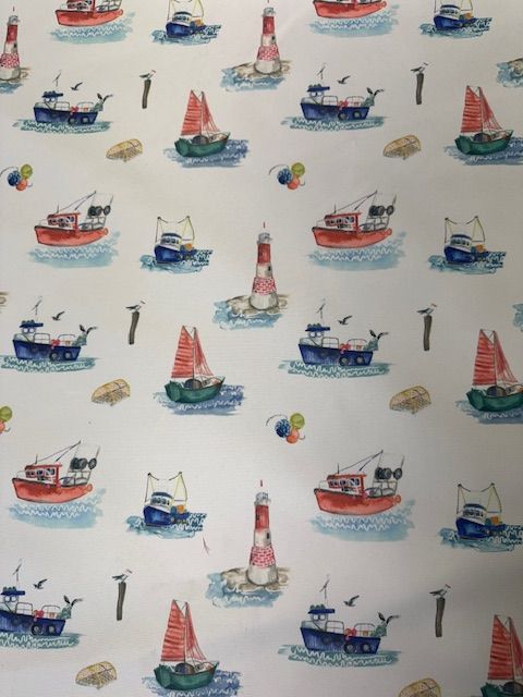 Chatham Glyn William Morris Fishing Boats Outdoor Fabric