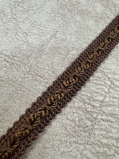 Upholstery Decorative Flat Braid Trim - Chocolate Brown