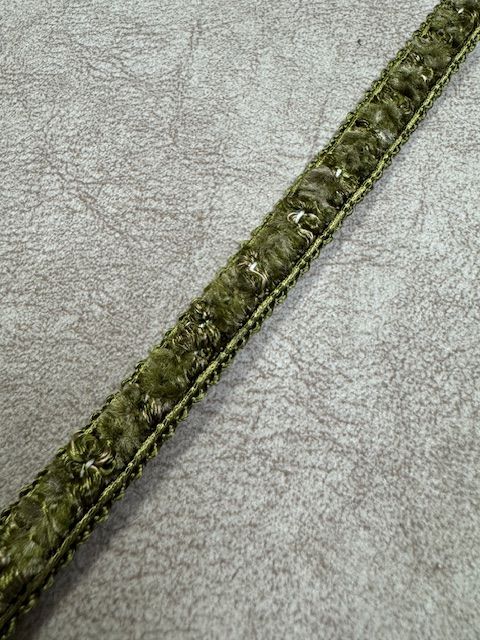 Upholstery Luxury Tufted Boucle Braid Trim - Moss Green