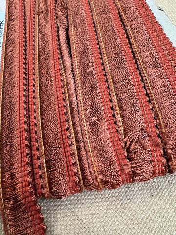 Upholstery Brush Fringe/ Ruche Trim - Medium copper