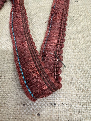 Upholstery Brush Fringe/ Ruche Trim - Rust