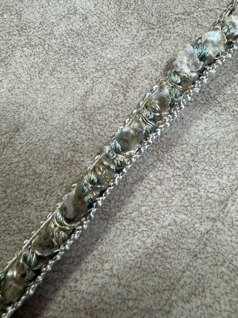 Upholstery Luxury Tufted Boucle Braid Trim - Mother of Pearl