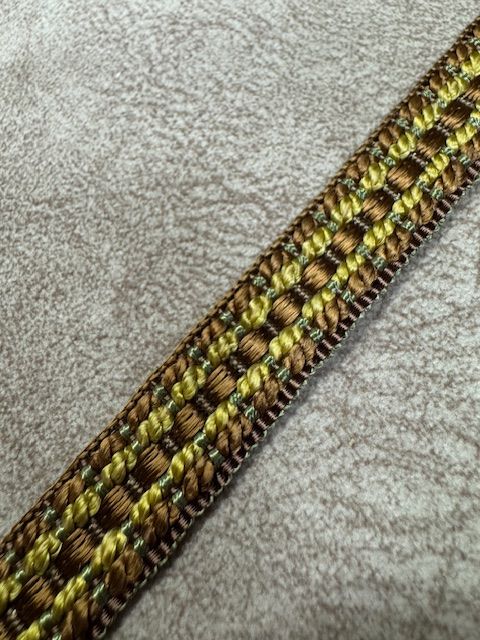 Upholstery Decorative Flat Braid Trim - Brown Pistachio
