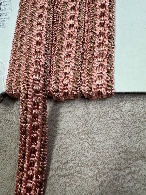 Upholstery Flat Braid Trim - Old Pink