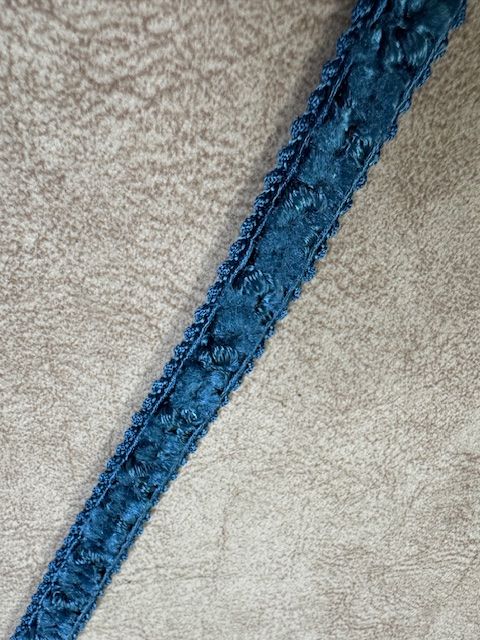 Upholstery Luxury Tufted Boucle Braid Trim - French Blue