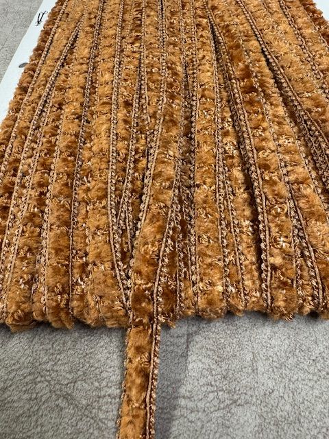 Upholstery Luxury Tufted Boucle Braid Trim - Light Terracotta