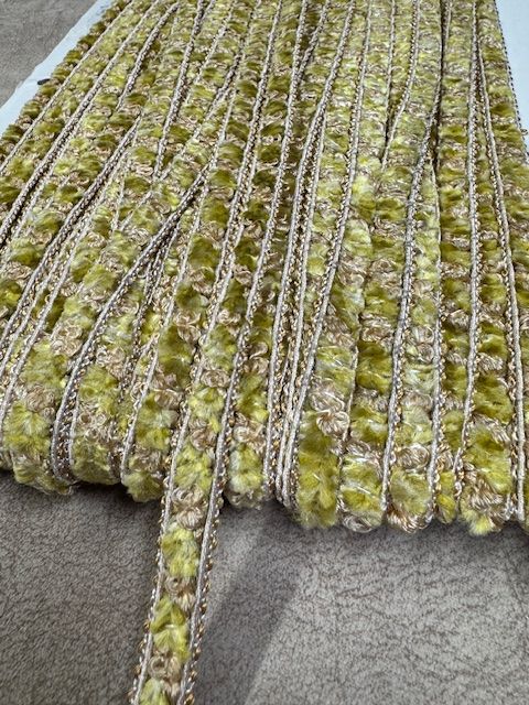Upholstery Luxury Tufted Boucle Braid Trim - Pistachio