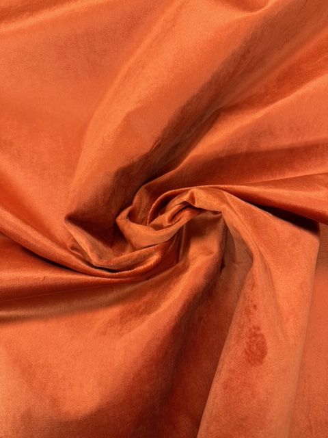 Rosemount Monaco Pumpkin Luxury Soft feel Velvet Upholstery Fabric