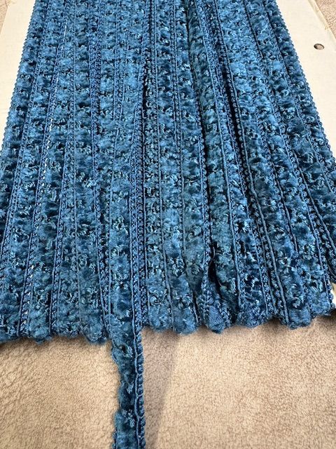 Upholstery Luxury Tufted Boucle Braid Trim - French Blue
