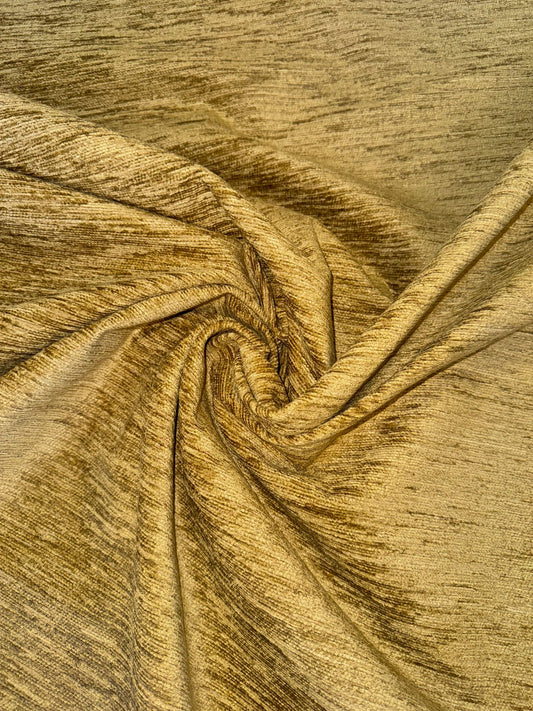 Warwick Brass Chenille Upholstery Fabric