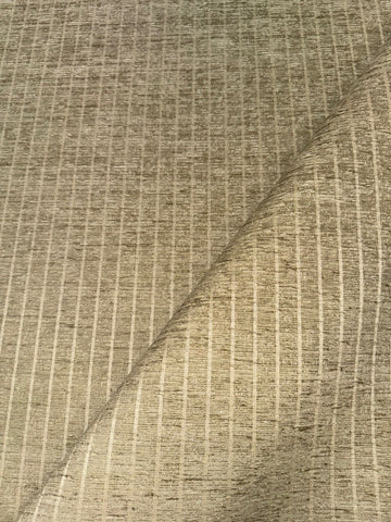 Conway Wheat Pin Stripe Chenille Upholstery Fabric