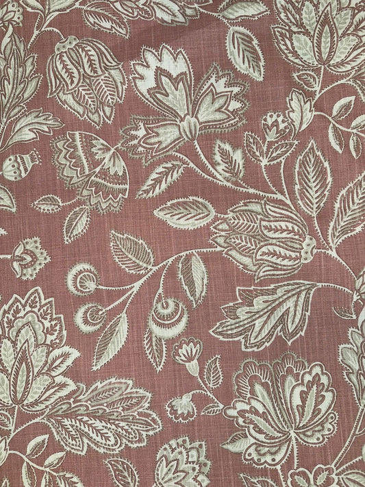 Porter and Stone Renesence Amore Rose 100% Cotton Woven Print Upholstery Fabric